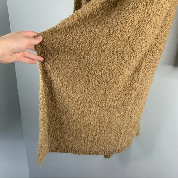 Dynamite Womens Sherpa Fuzzy Duster Cardigan Sweater Coatigan Brown Pockets M L - Picture 4 of 13